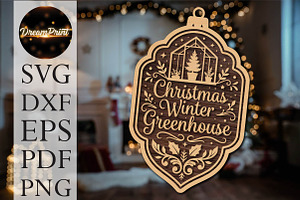 Christmas Winter Greenhouse SVG, an Object Graphic by DreamPrint404