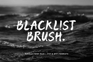 BLACKLIST BRUSH SINGLE FONT