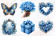 Cute Sky Blue Mother's Day Cliparts, an Illustration by RobertsArt (Thumbnail 3 of 7)