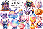 Pastel Halloween Clipart Bundle, an Illustration by Daily.Designs (Thumbnail 1 of 4)