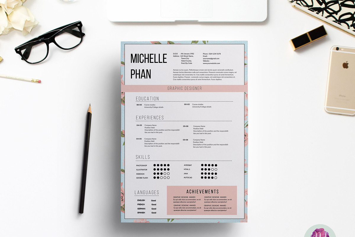 Elegant CV template, a Resume Template by Chic templates (Photo 1 of 4)