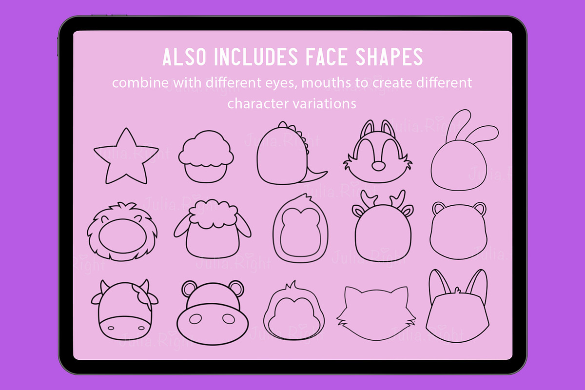 Procreate Kawaii Maker Stamp brushes, a Brush Add-On by Julia Right Studio (Photo 4 of 5)