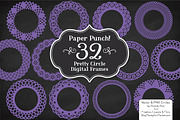 Purple Lace Vector Frames, an Illustration by Amanda Ilkov (Thumbnail 2 of 5)