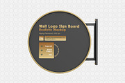 Wall Logo Sign Board Mockup Set, an Advertising Mockup by Kiara Clover (Thumbnail 4 of 4)