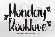 Monday Booklove | Script Font, a Handwritten Font by Scratchones (Thumbnail 1 of 9)