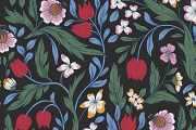 Elegant Botanical Floral Pattern, a Pattern Graphic by likorbut (Thumbnail 9 of 11)