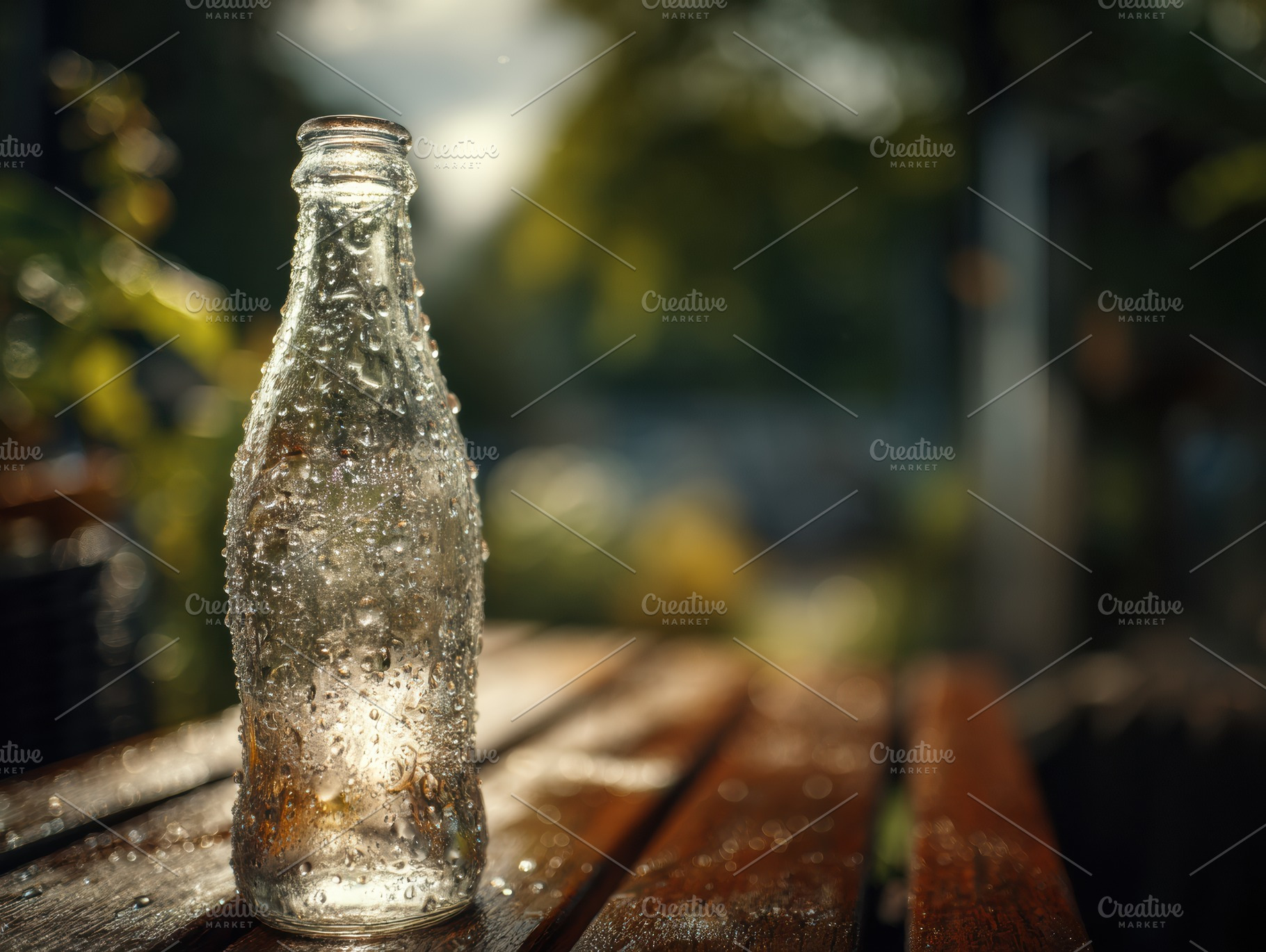 Cold Glass Bottle with Condensation, a Food & Drink Photo by Virgo Studio