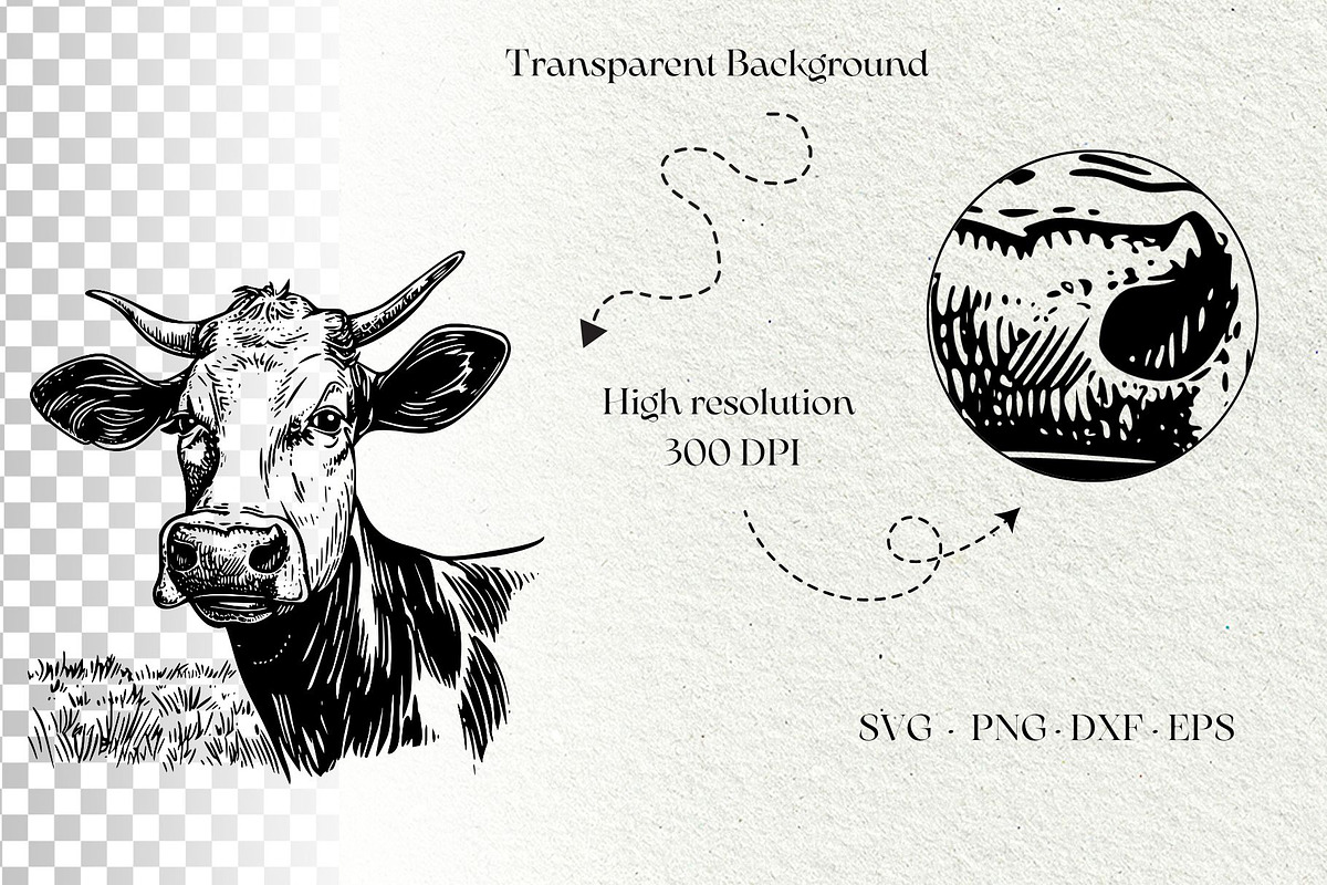 Cow SVG Bundle. Farm scene, an Animal Illustration by DENIDigitalArtSudio (Photo 8 of 8)