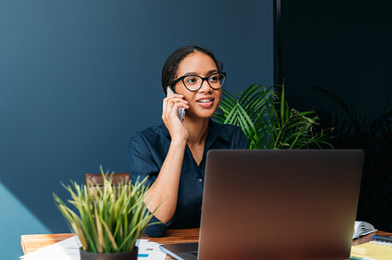 Young female talking, a Business Photo by Artem Varnitsin