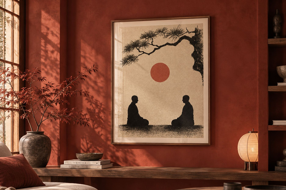 Zen Japanese Wall Art Prints, a Decorative Illustration by Selenique Studio (Photo 8 of 12)