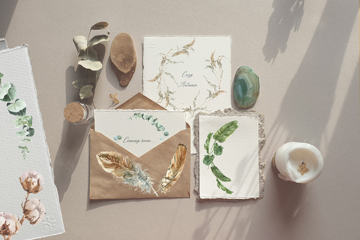 Cozy Home Watercolor Lifestyle Set, a Texture Illustration by Cat In Colour (Photo 9 of 9)