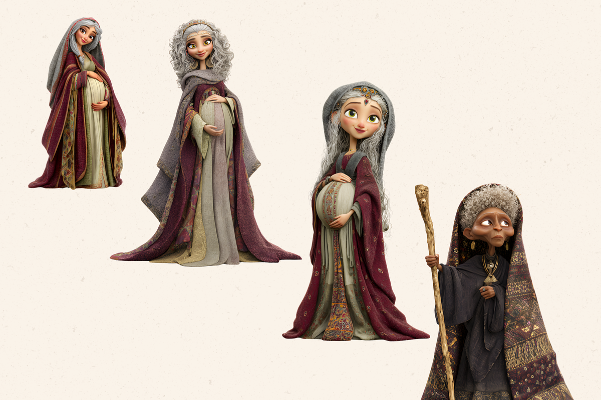 NEW TESTAMENT WOMEN CLIPART PACK, a Person Illustration by Daring Digies (Photo 7 of 10)