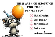 Quirky Birthday Raccoon Clipart, an Illustration by OK Design (Thumbnail 6 of 6)
