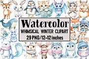 Whimsical Winter Clipart, an Illustration by Design Market (Thumbnail 1 of 3)