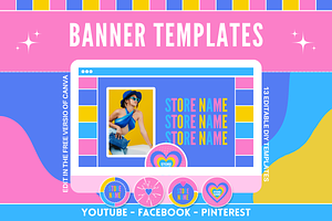Colorful Social Media Banners, a Social Media Template by SunshineStudioBoutique