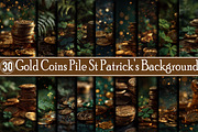 Gold Coins Pile St Patrick’s Backgro, a Background Graphic by SVGArt (Thumbnail 1 of 8)