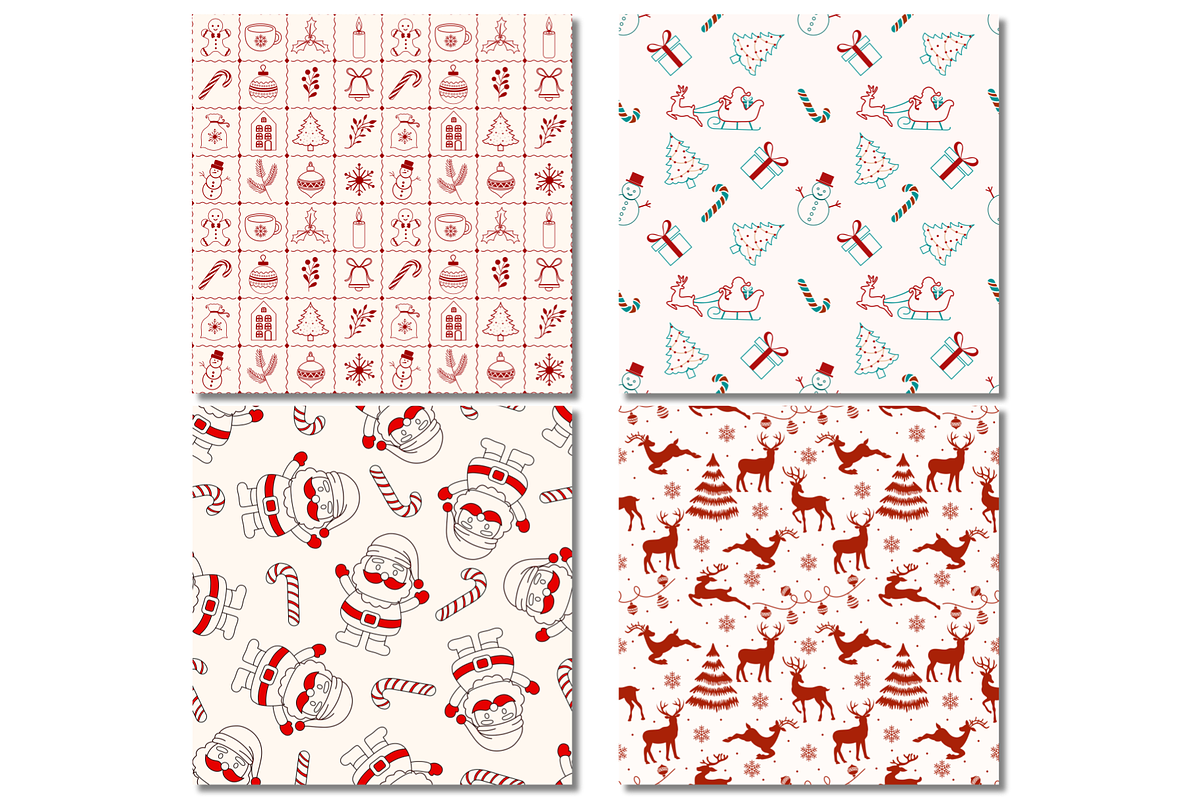 Christmas Seamless Patterns #5, a Pattern Graphic by wind mill (Photo 2 of 3)