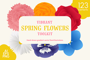 Vibrant Spring Flowers Toolkit