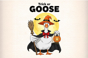 Halloween Silly Goose, an Illustration by Craft Nest