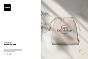 Linen Sack Mockup Top View, a Merchandise Mockup by creatsy5 (Thumbnail 1 of 5)