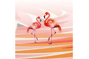 Flamingo Tango, an Animal Illustration by Sharon Schwalbe (Thumbnail 4 of 7)