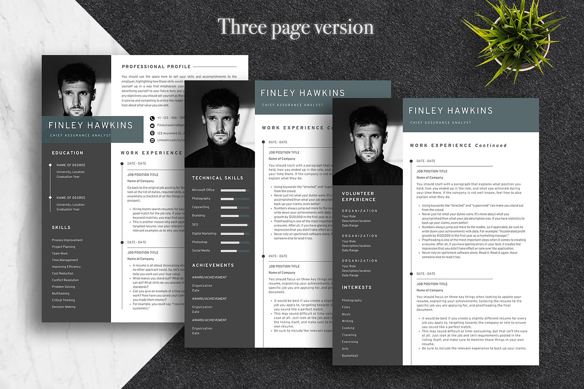 Modern Clean Resume Template | Canva, a Resume Template by Lux Resume (Photo 3 of 9)