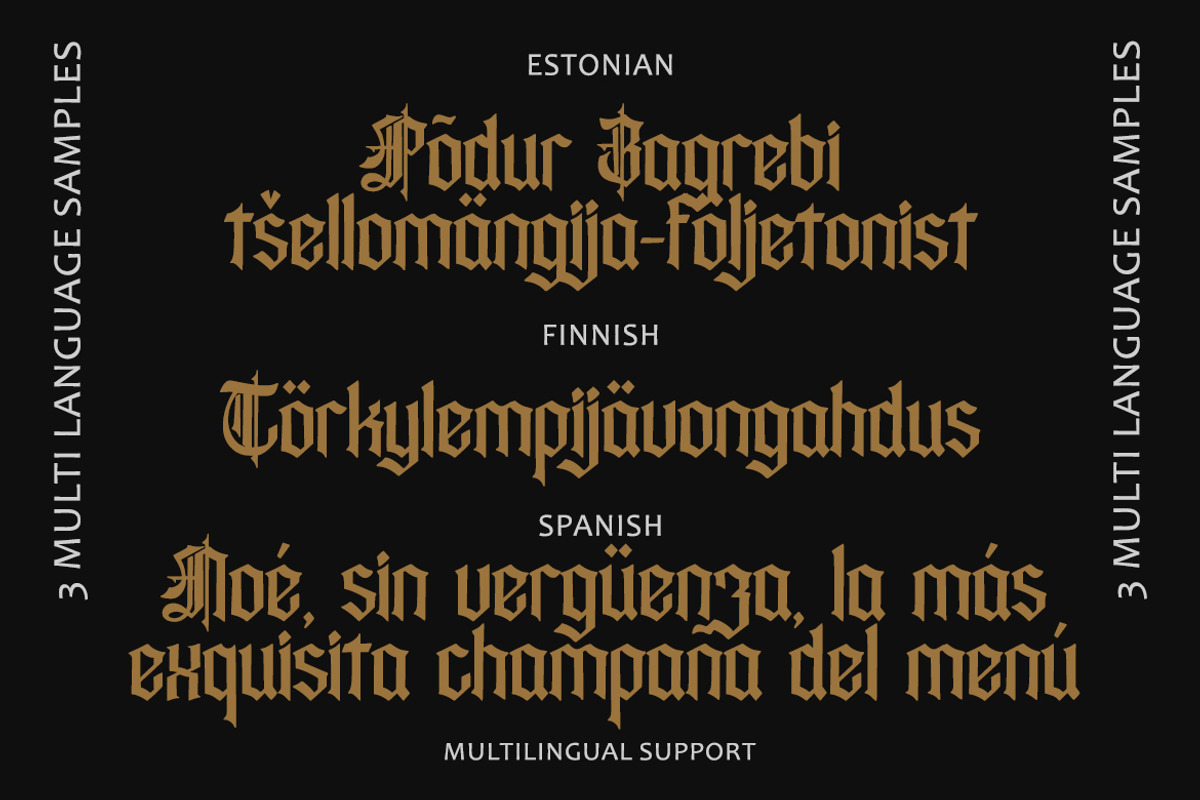Rettvik - Blackletter Typeface, a Blackletter Font by Arendxstudio (Photo 6 of 9)