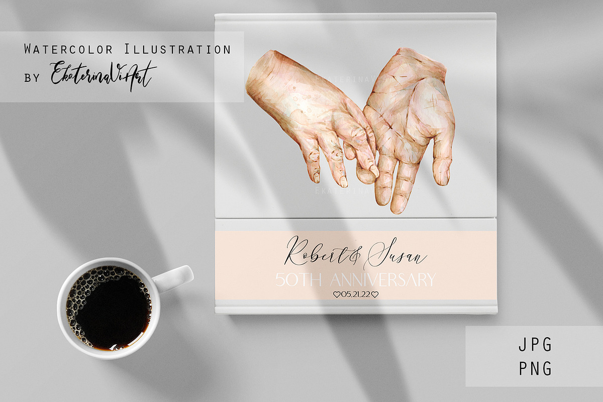 Watercolor Holding Hand Illustration, a Person Illustration by EkaterinaViArt (Photo 3 of 3)