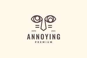 annoying eyes mask culture line logo, a Branding & Logo Template by devastd