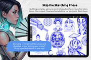 250 Japanese Tattoo Procreate Stamps, a Brush Add-On by Selentaori Studio (Thumbnail 5 of 11)
