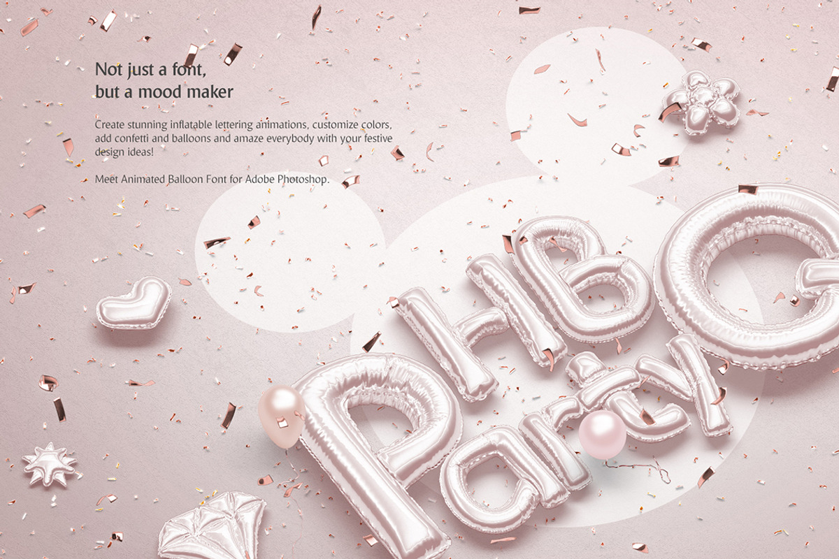Animated Balloon Font | Side Pack, a Graphic by rebrandy (Photo 2 of 15)