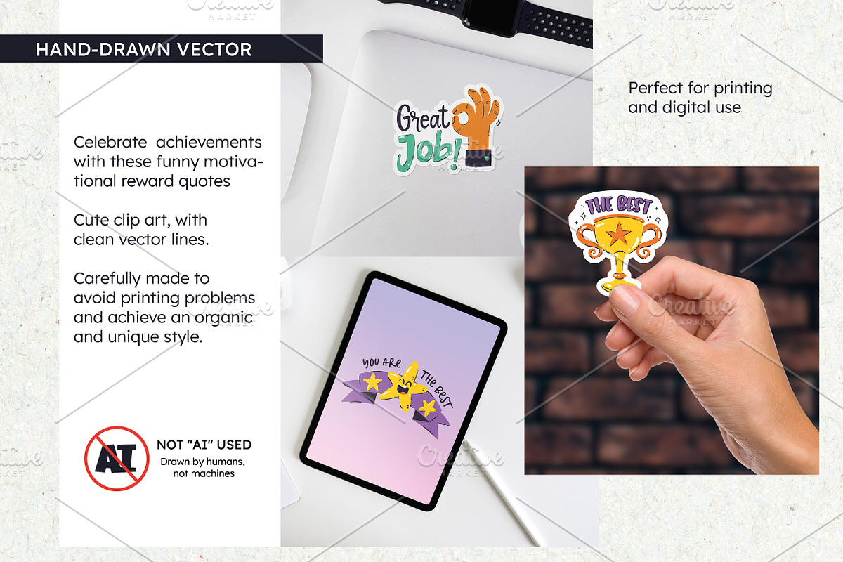 Motivational Reward Stickers, an Education Illustration by insemar (Photo 2 of 4)