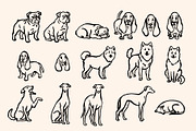 Hand-Drawn Dogs Cliparts Set, an Animal Illustration by Veronika Gotovceva (Thumbnail 4 of 8)