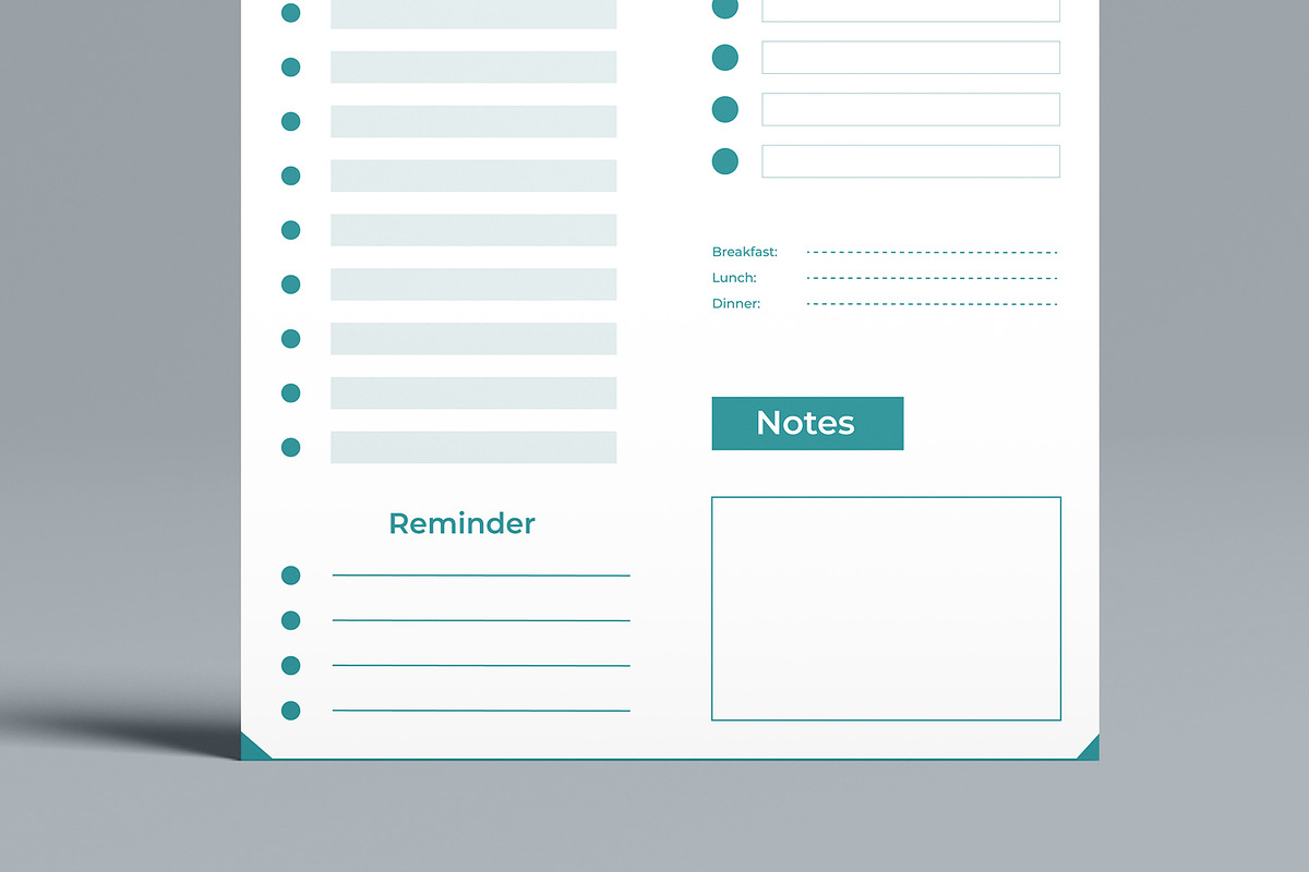 Daily Planner Template, a Stationery Template by MightyDesign (Photo 3 of 8)