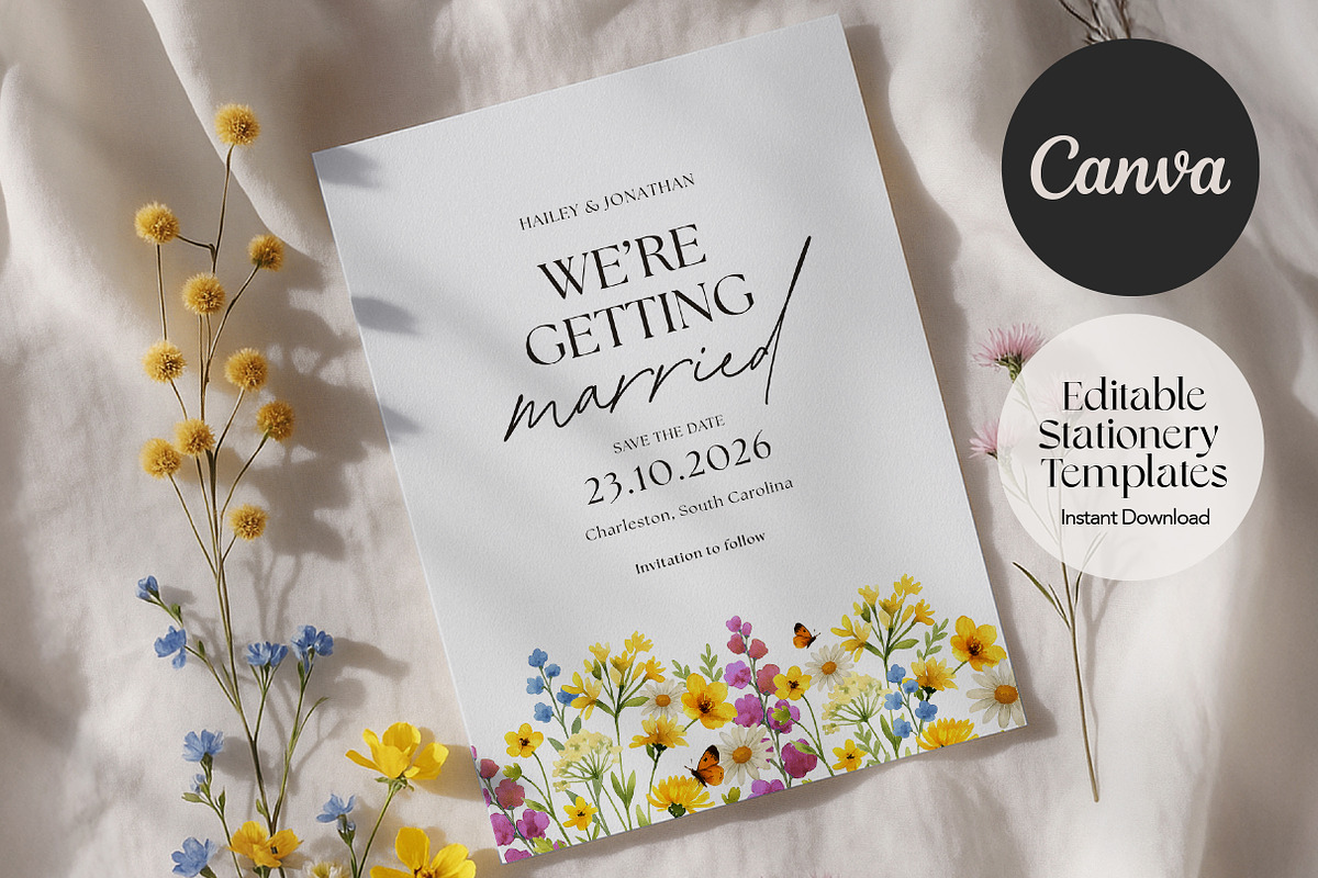 Wildflower Wedding Templates