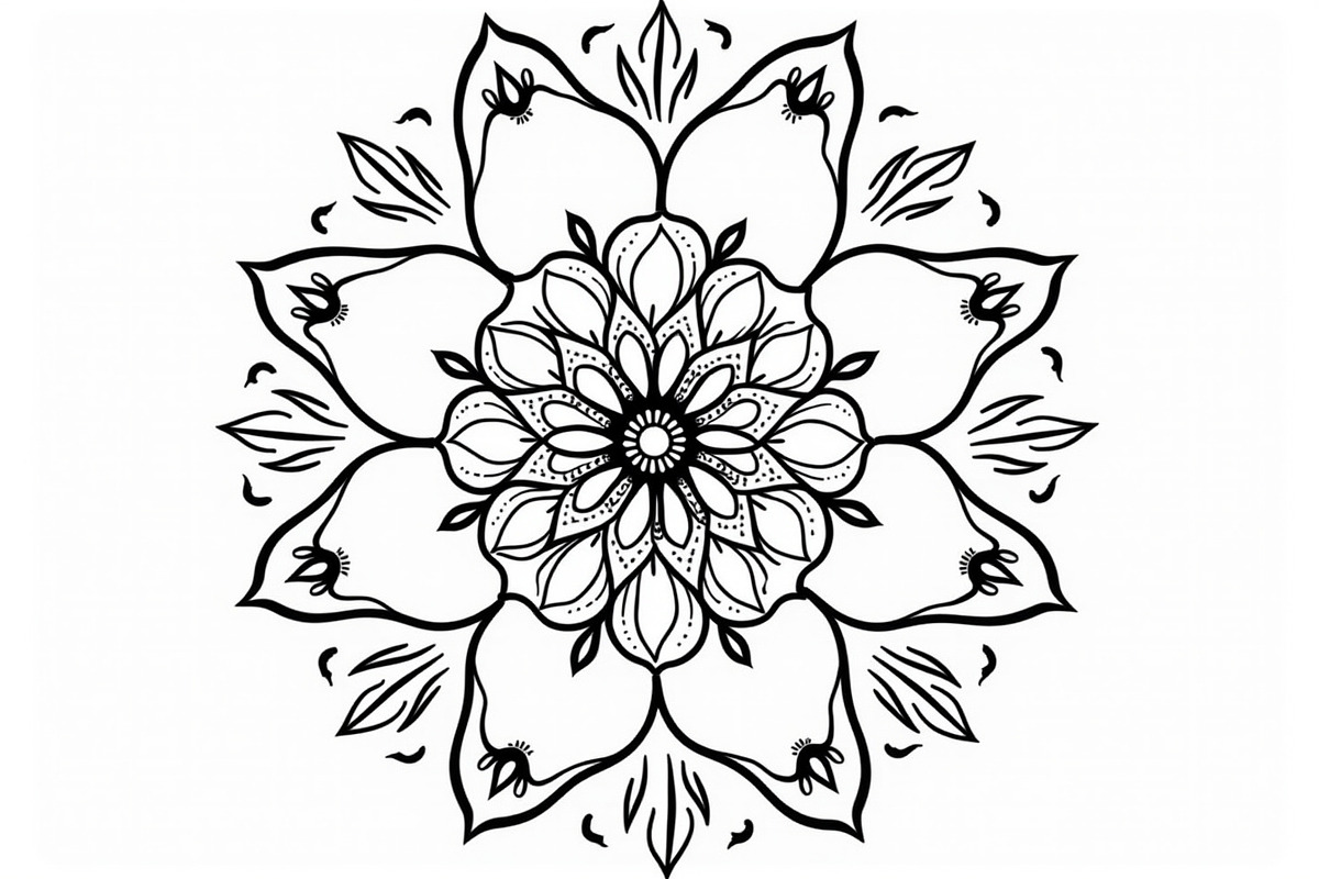 Mandala Pattern Coloring Bundle, a Graphic by Gfx_Store (Photo 9 of 11)