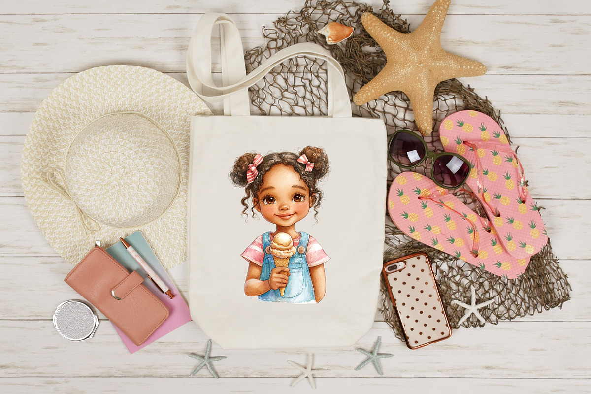 Cute Juneteenth Afro Girl Clipart, an Illustration by CreationArt (Photo 9 of 9)