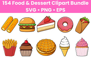 Food & Dessert Clipart Bundle