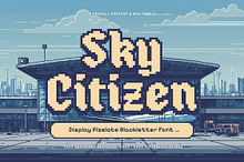 Sky Citizen - Pixelated Blackletter