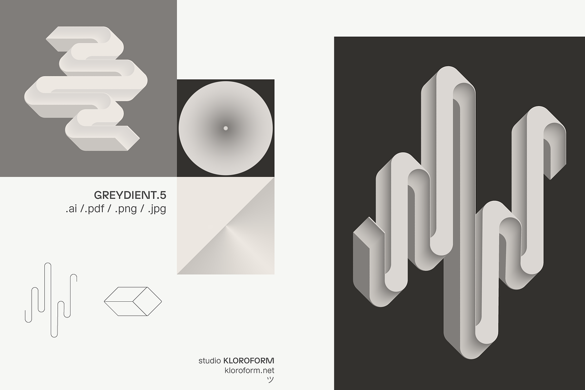 Greydient 5 - Blend Objects, an Object Graphic by kloroform (Photo 14 of 14)