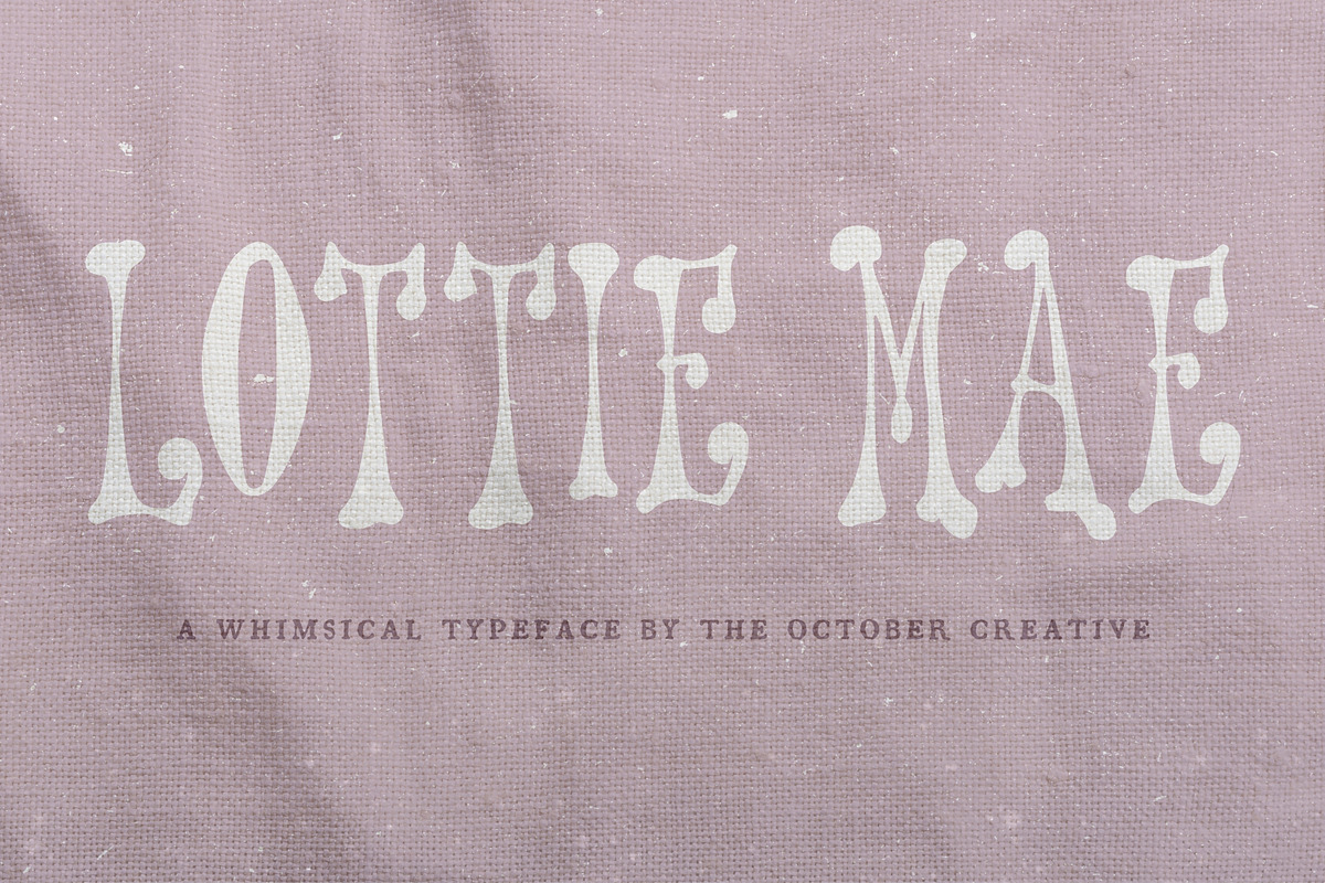Lottie Mae Retro Display Font, a Handwritten Font by The October Creative (Photo 1 of 8)