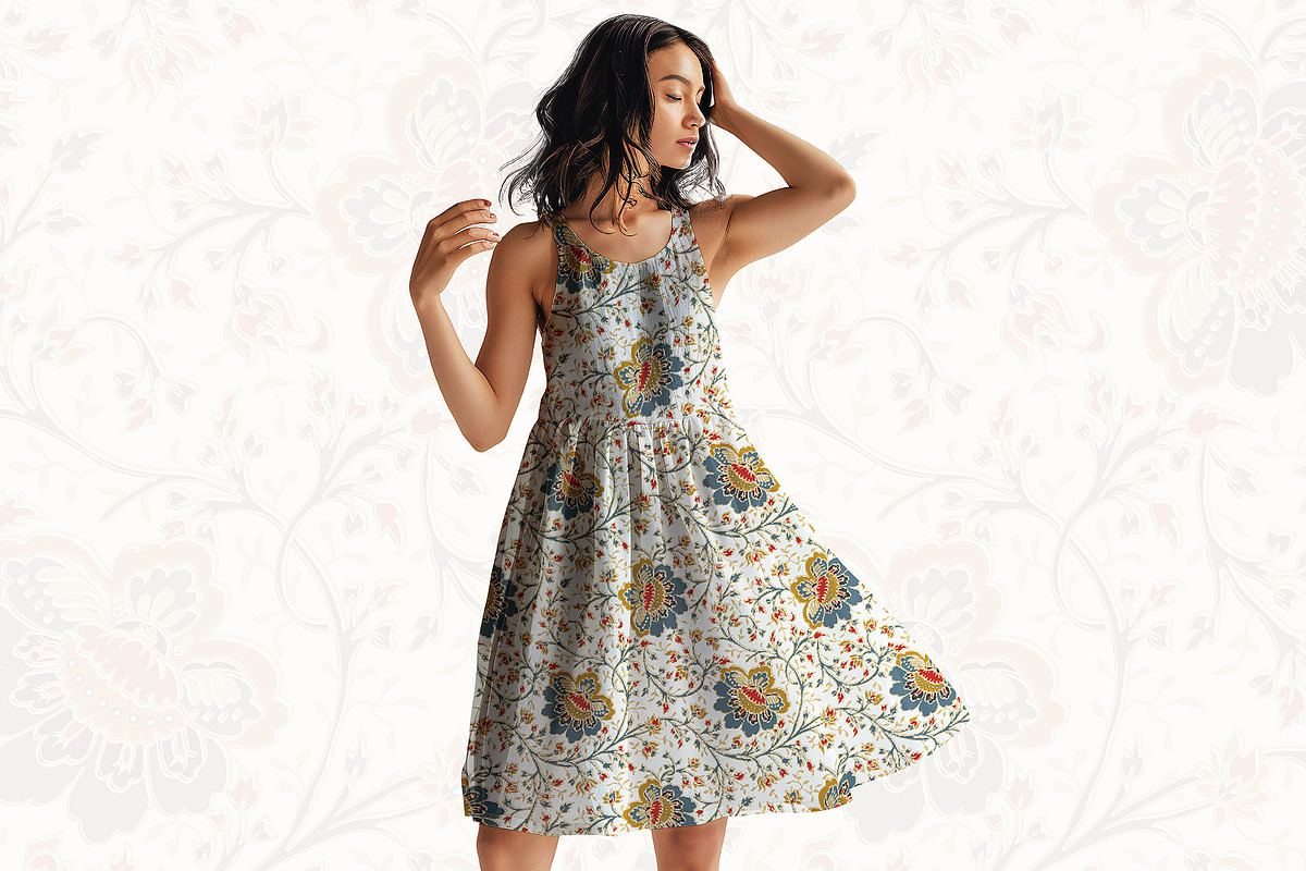 Ethnic Floral Seamless Pattern, a Pattern Graphic by StudioGlouna (Photo 3 of 10)