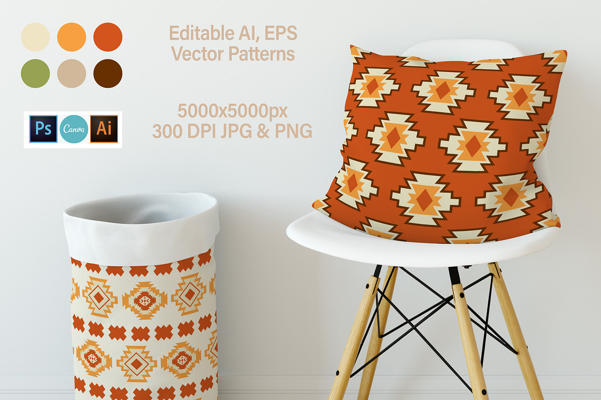 25 Southwestern Vector Patterns, a Pattern Graphic by Katrinelly (Photo 4 of 13)