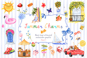 Summer Charms. Whimsical graphic
