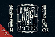 Whiskey label font + design elements, a Font by Gleb Guralnyk (Thumbnail 1 of 4)