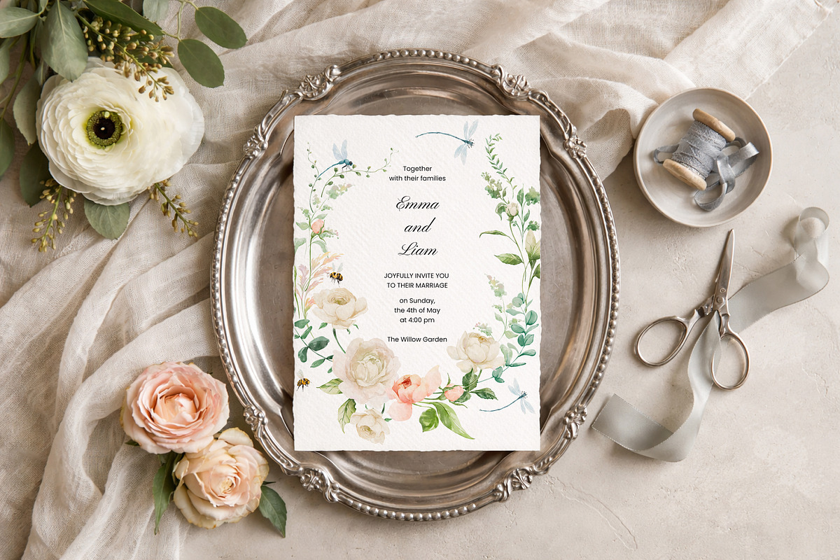 Summer Garden Watercolor flowers, a Seasonal Illustration by Yuliia Lashevska (Photo 6 of 13)