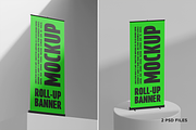 Minimalist Roll-Up Banner Mockup, an Advertising Mockup by Muhazdinata (Thumbnail 1 of 4)