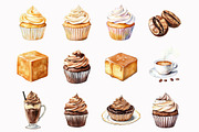 Watercolor coffee Clipart, an Illustration by Design Market (Thumbnail 3 of 5)
