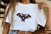 Kawaii Quirky Halloween Bat Clipart, an Illustration by CrexoraLab (Thumbnail 4 of 5)