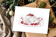 Watercolor Cozy Christmas Clipart, a Seasonal Illustration by Canvas Craft (Thumbnail 10 of 10)